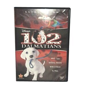 Disney 102 Dalmatians DVD Glenn Close Live Action Movie Tested w Case Disc